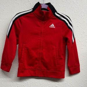 Adidas Red and Black Track Jacket